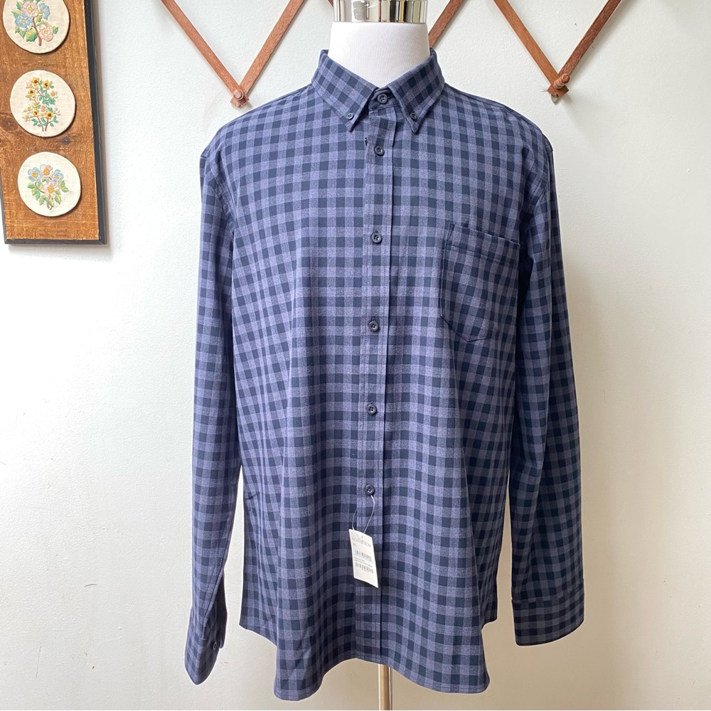 NWT Nordstrom Checkered Plaid Button Down Shirt